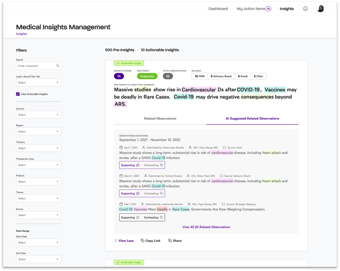 Medical Insights Management